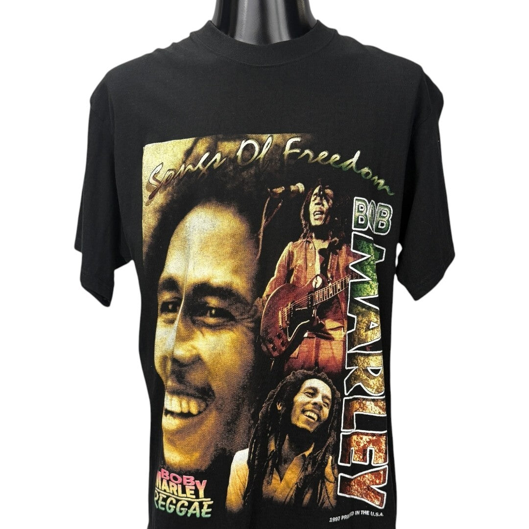 BOB MARLEY 90s Vintage "Songs Of Rap T-Shirt Size XL