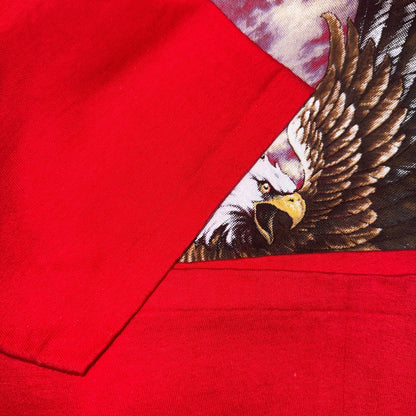 HARLEY-DAVIDSON 80s 3D Emblem Eagle T-Shirt Red Size XL
