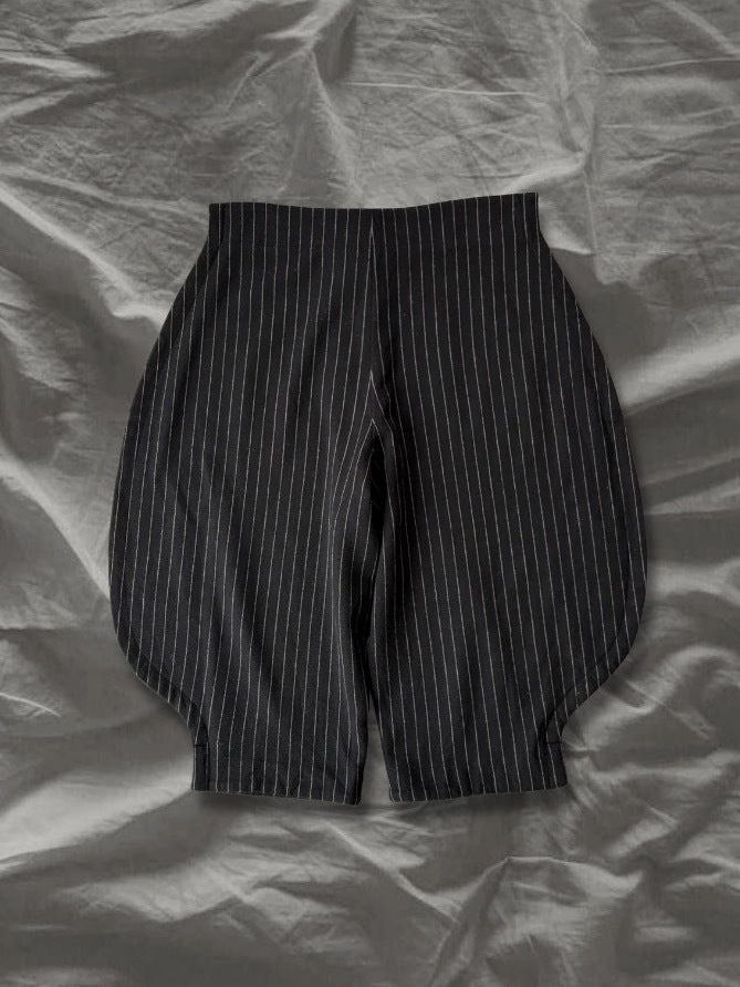 COMME des GARCONS SS13 Wool Stripe Wide Cropped Pants Size S