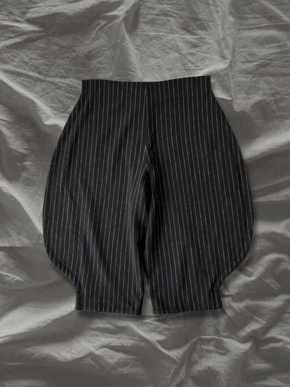 COMME des GARCONS SS13 Wool Stripe Wide Cropped Pants Size S