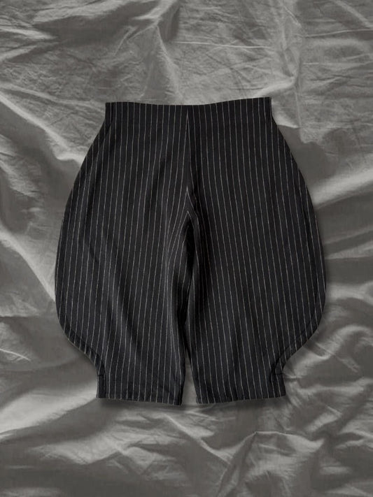 COMME des GARCONS SS13 Wool Stripe Wide Cropped Pants Size S
