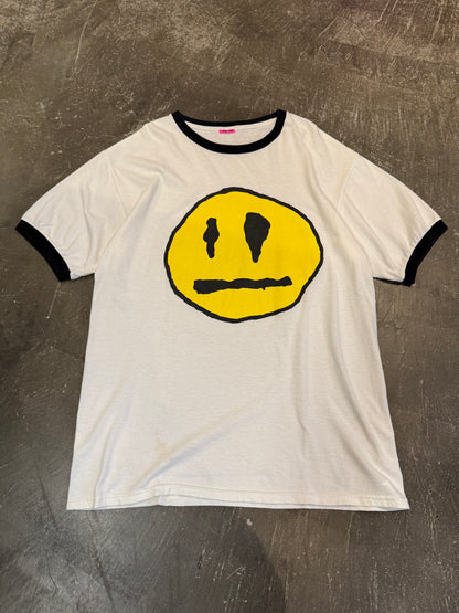 Vintage JERRY PINK White Cotton T-Shirt Size L