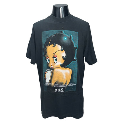 BETTY BOOP 90s got milk? / MILK T-Shirt Size L
