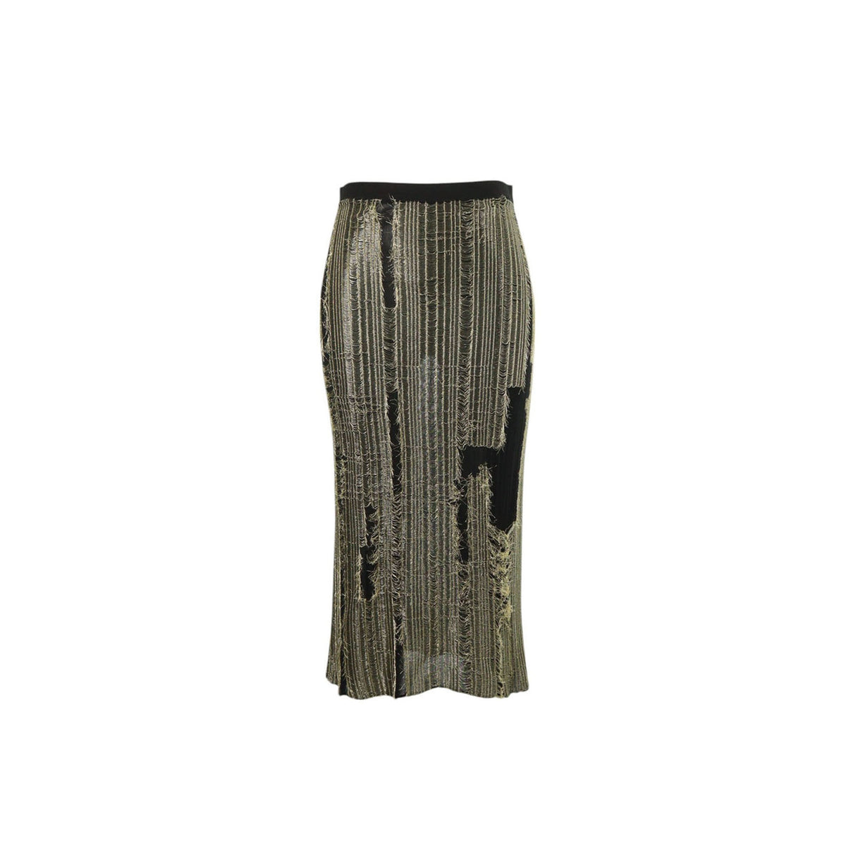 Maison Martin Margiela 2016 S/S Gold Black Skirt Size M