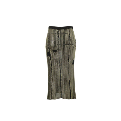Maison Martin Margiela 2016 S/S Gold Black Skirt Size M