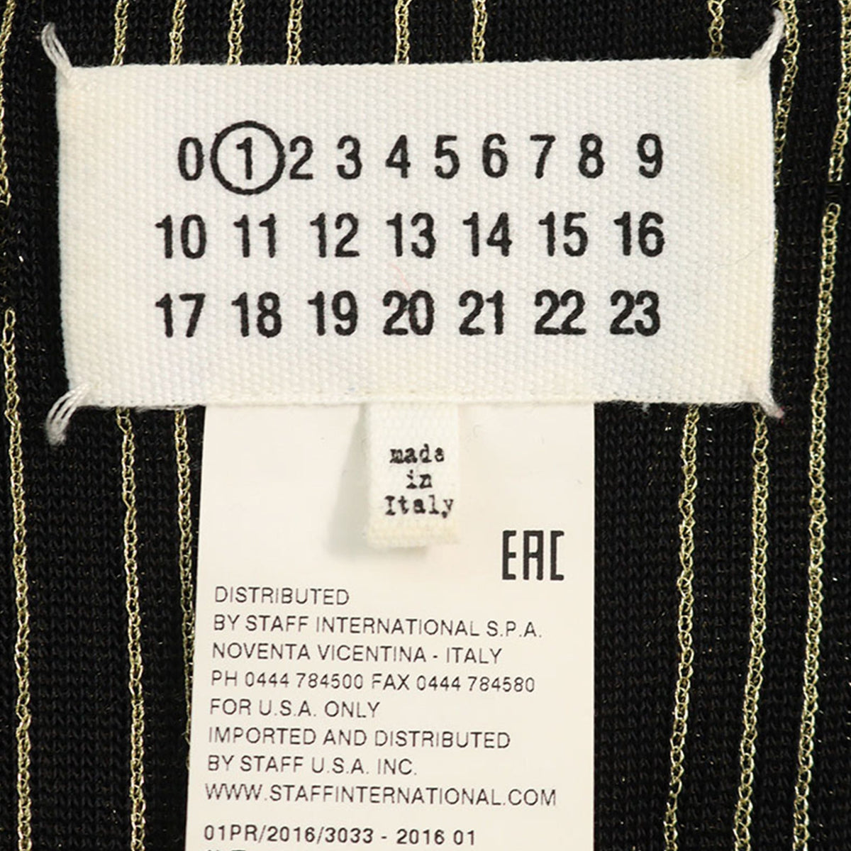 Maison Martin Margiela 2016 S/S Gold Black Skirt Size M