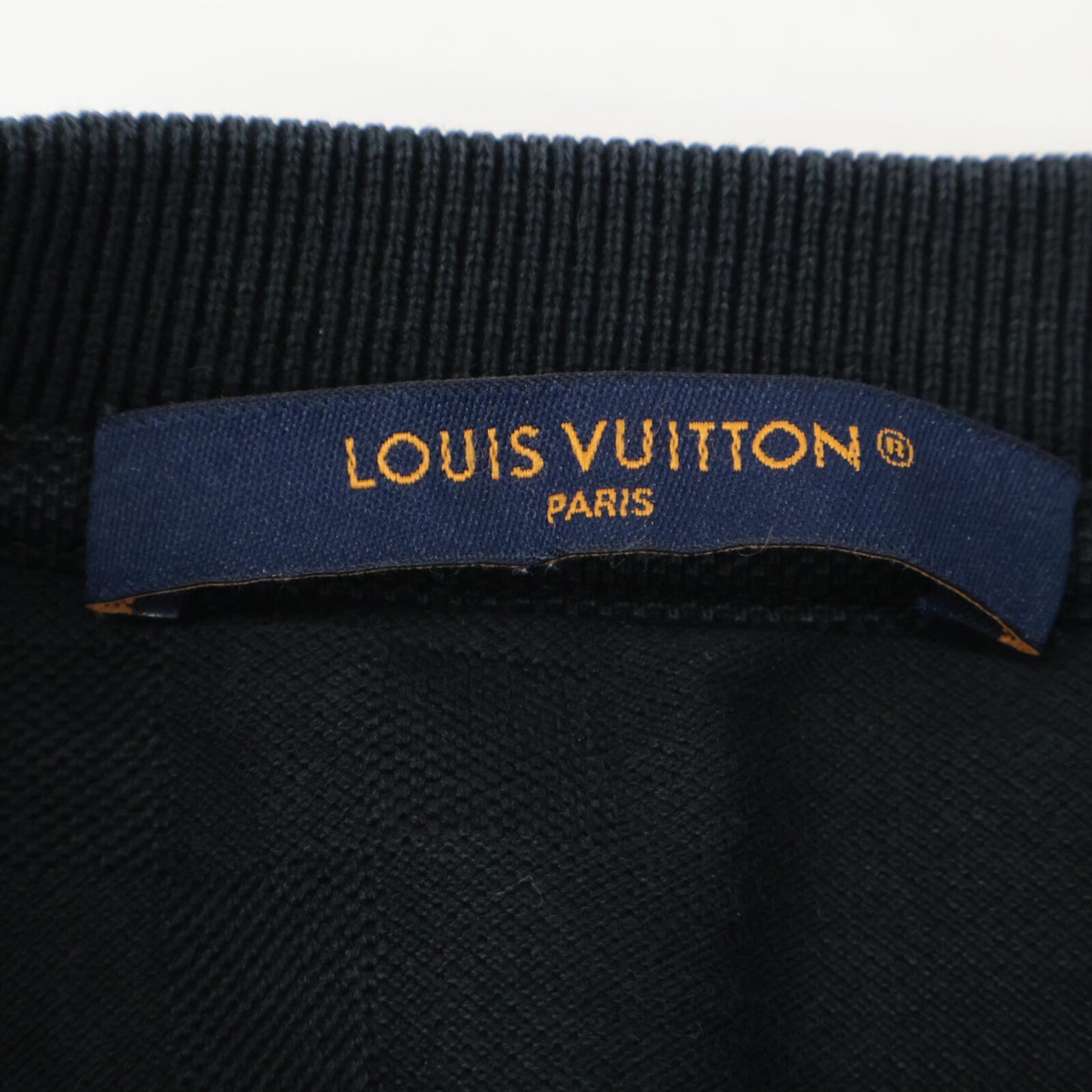 LOUIS VUITTON Damier Pocket T-Shirt Navy Size S