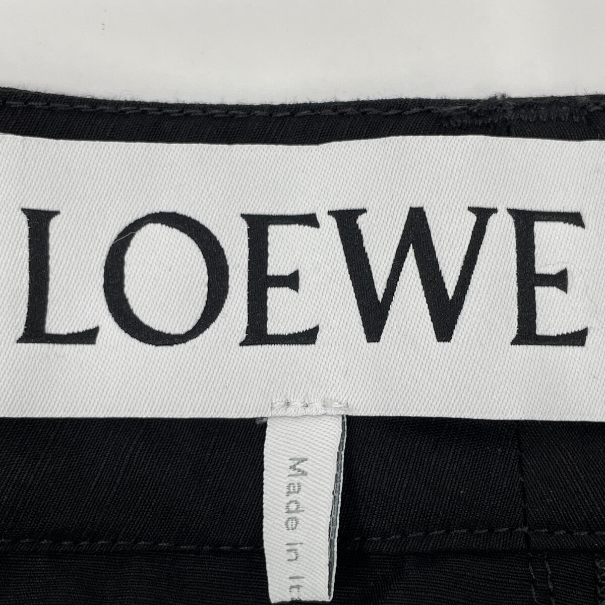 LOEWE Paula's Ibiza Rayon Cargo Shorts Black Size 46