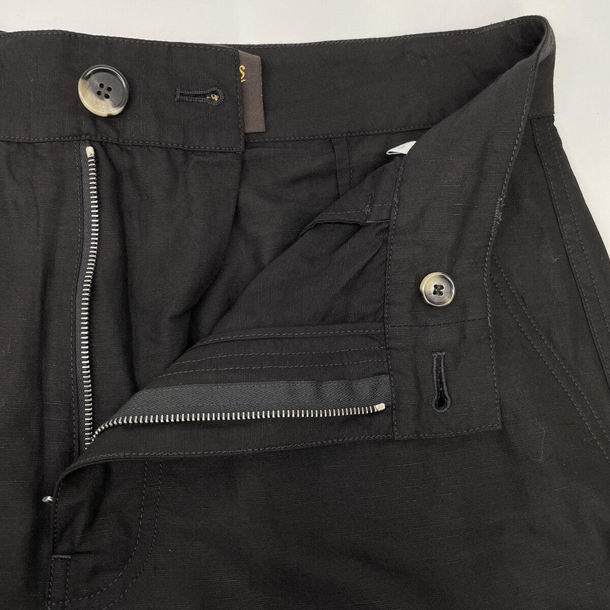 LOEWE Paula's Ibiza Rayon Cargo Shorts Black Size 46