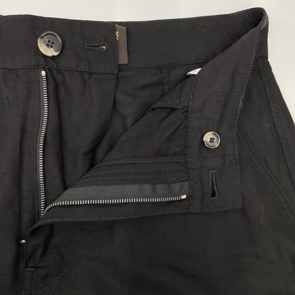 LOEWE Paula's Ibiza Rayon Cargo Shorts Black Size 46
