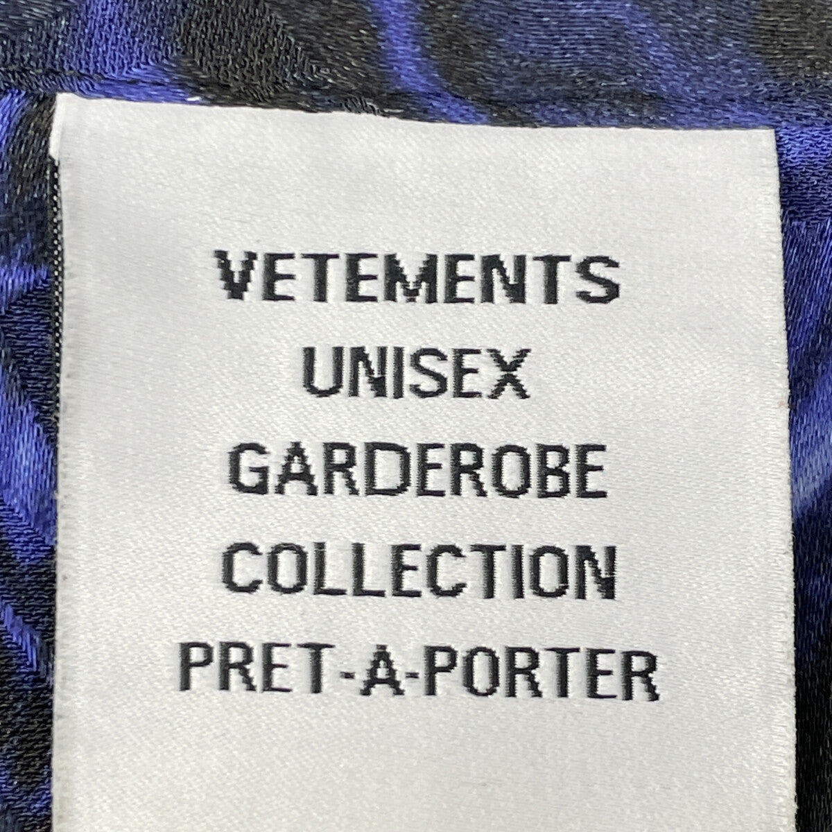 VETEMENTS Short Sleeve Skulls Logo Shirt Black/Blue Size XS