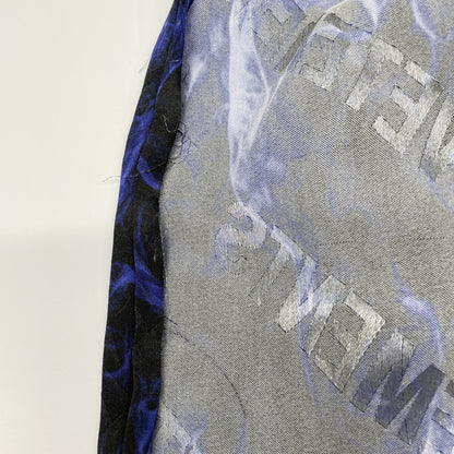 VETEMENTS Short Sleeve Skulls Logo Shirt Black/Blue Size XS
