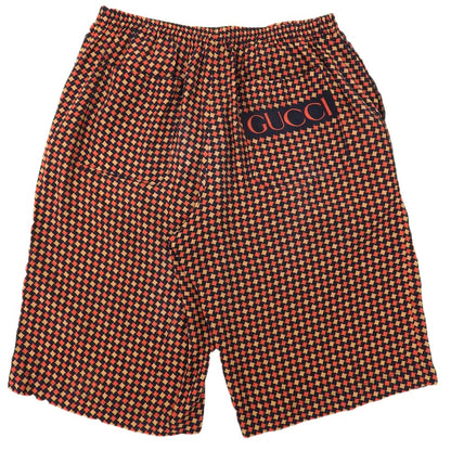 GUCCI All-Over Pattern Shorts Orange Size 46