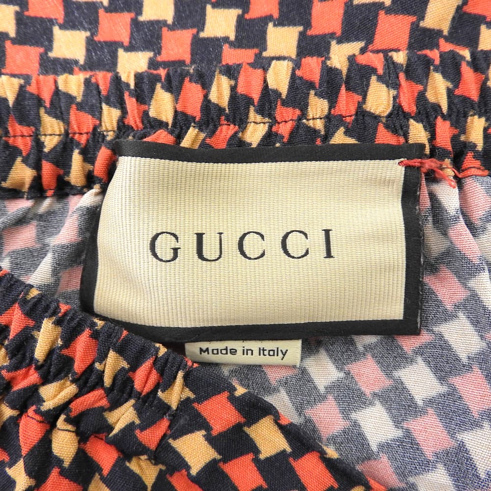 GUCCI All-Over Pattern Shorts Orange Size 46