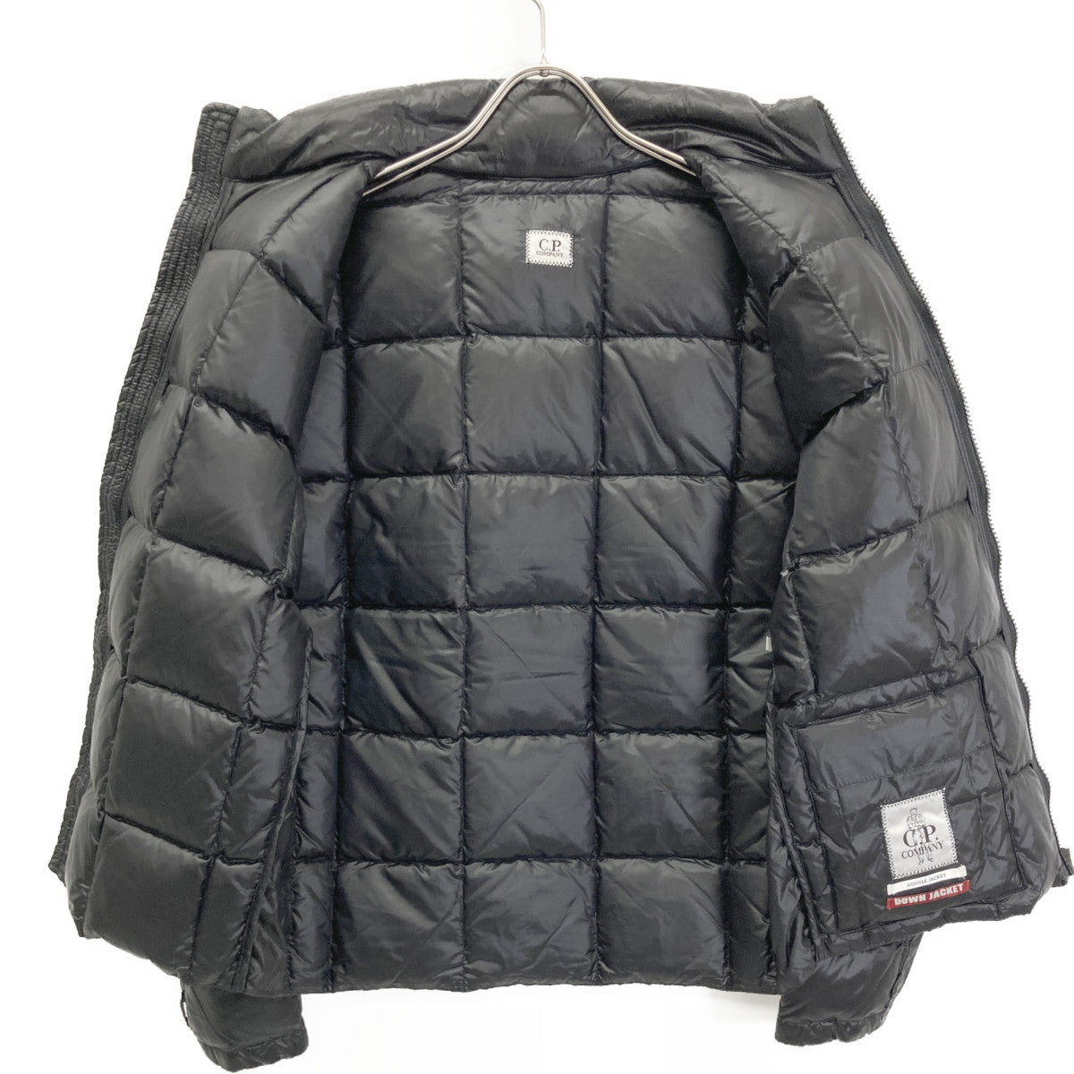 C.P.COMPANY Goggle Light Down Jacket Black Size 46
