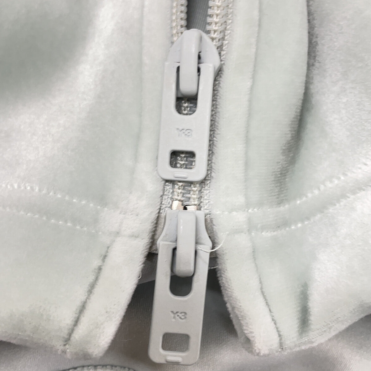 Y-3 23AW Velvet Full Zip Jacket Light Green Size M