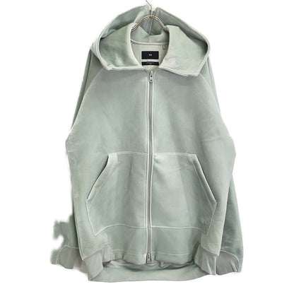 Y-3 23AW Velvet Full Zip Jacket Light Green Size M