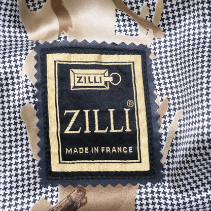 ZILLI Cashmere Silk Lamb Leather Fur Blouson Navy Size 50