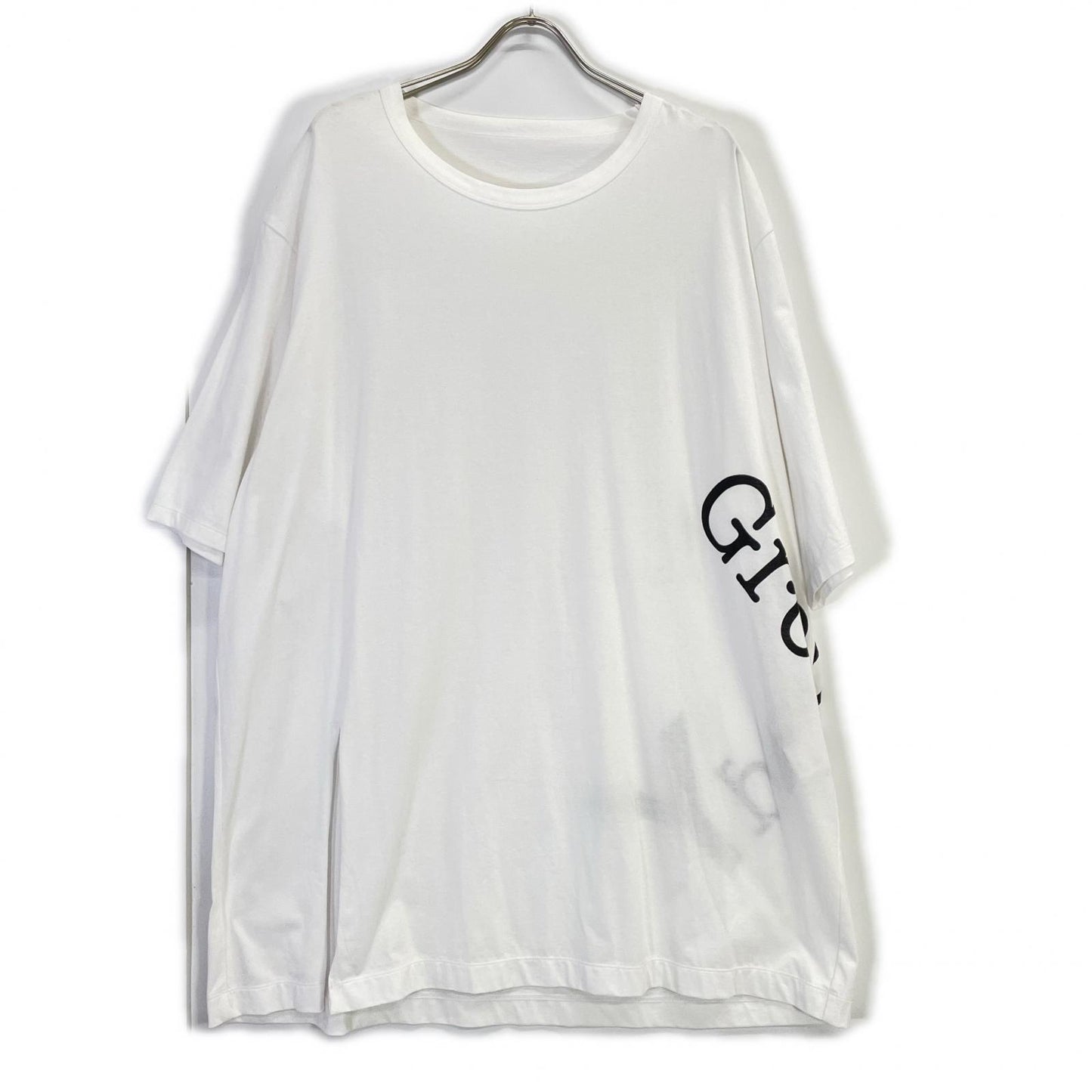 Ground Y Logo Jumbo Graphic Cotton T-Shirt White Size 3