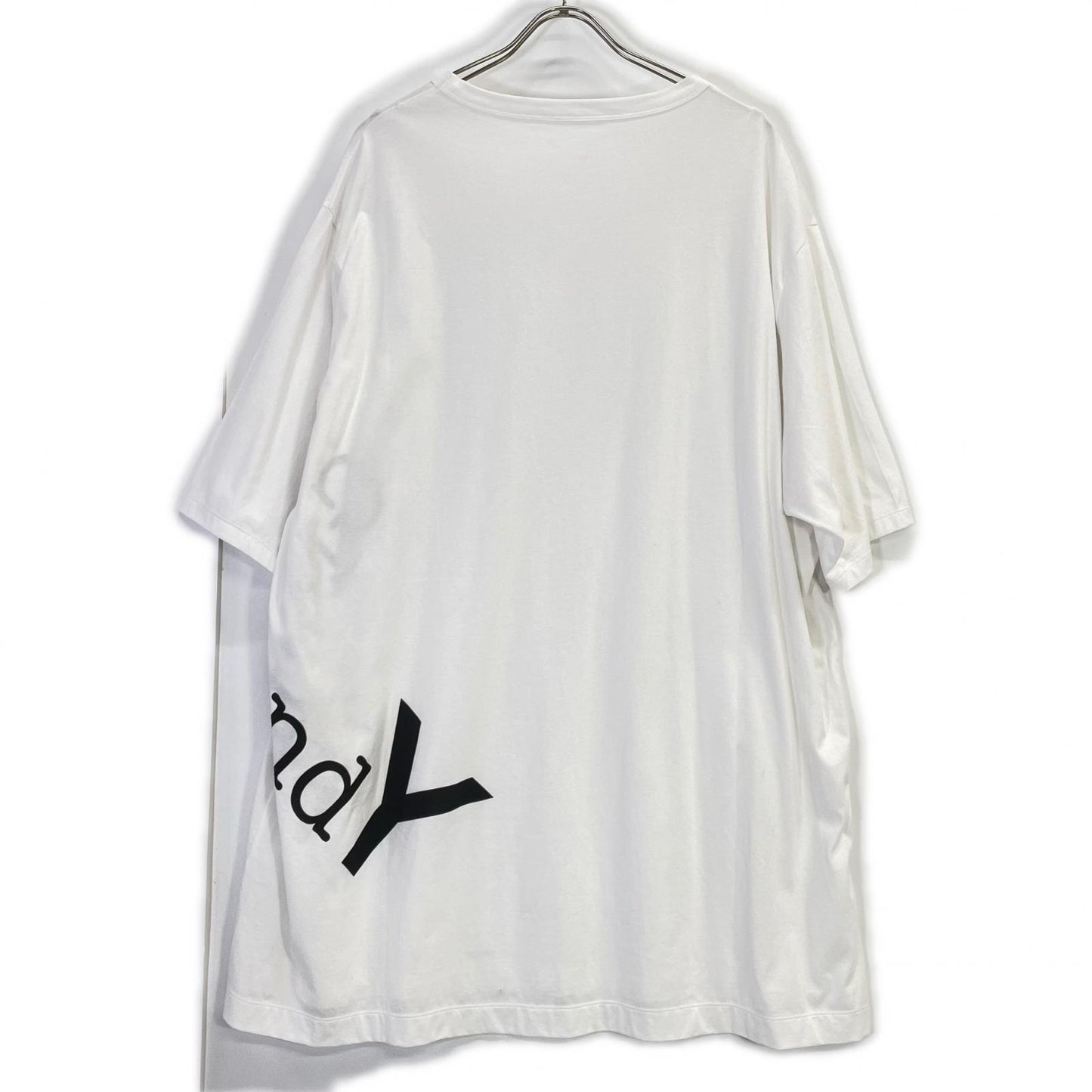 Ground Y Logo Jumbo Graphic Cotton T-Shirt White Size 3
