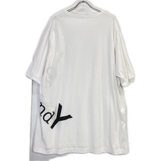 Ground Y Logo Jumbo Graphic Cotton T-Shirt White Size 3
