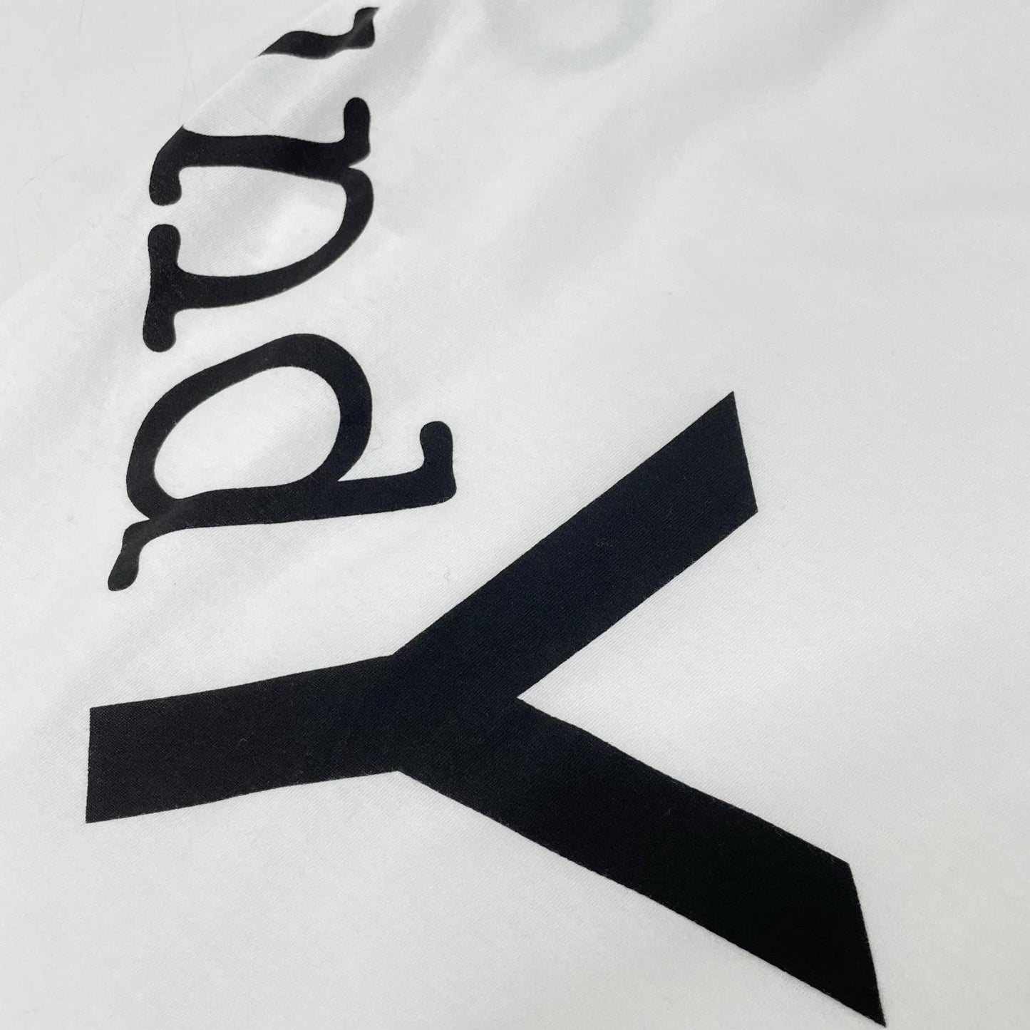 Ground Y Logo Jumbo Graphic Cotton T-Shirt White Size 3