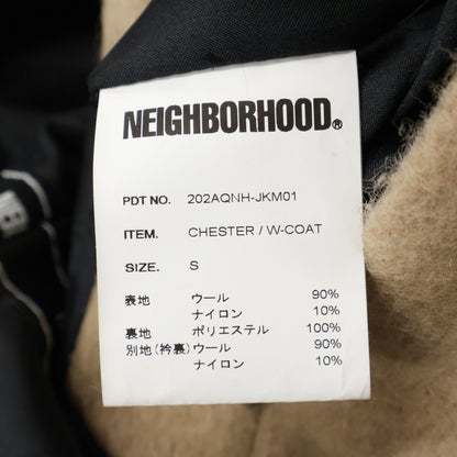 NEIGHBORHOOD Beige CHESTER W-COAT Wool Coat Size S