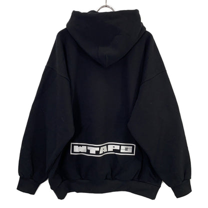 W)TAPS Black PAVILION HOODY Cotton Hoodie Size 04