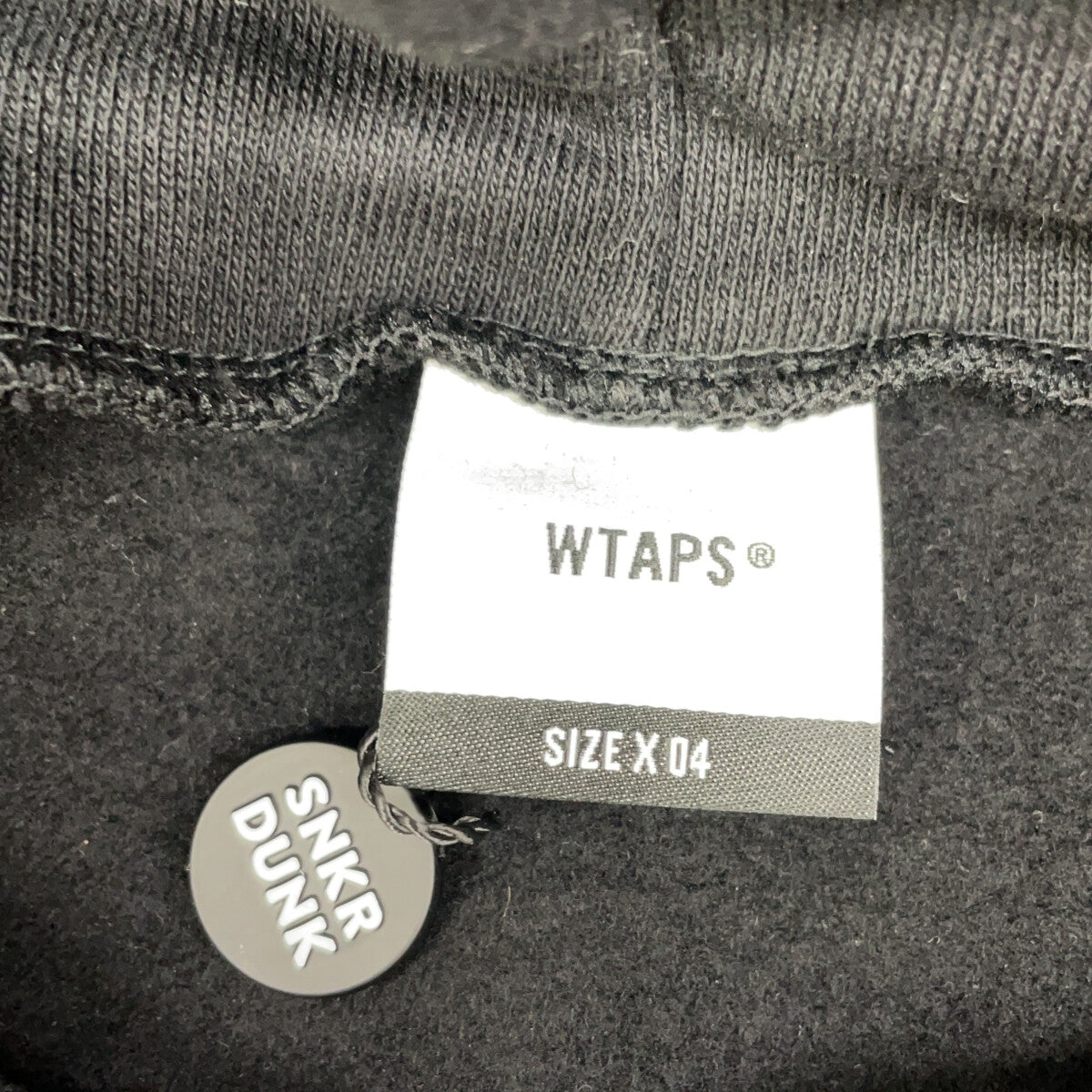 W)TAPS Black PAVILION HOODY Cotton Hoodie Size 04