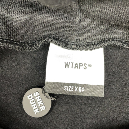 W)TAPS Black PAVILION HOODY Cotton Hoodie Size 04