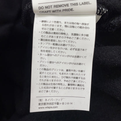 W)TAPS Black PAVILION HOODY Cotton Hoodie Size 04