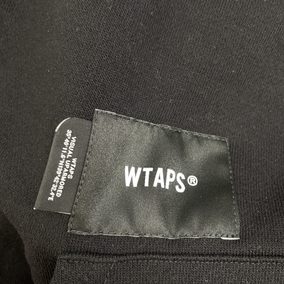 W)TAPS Black PAVILION HOODY Cotton Hoodie Size 04