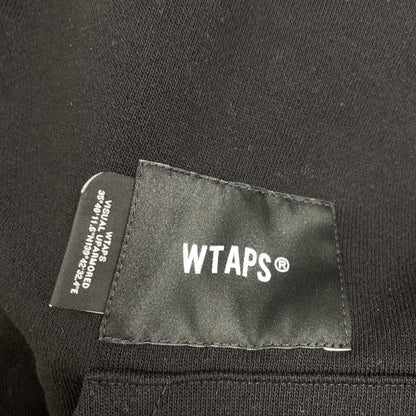 W)TAPS Black PAVILION HOODY Cotton Hoodie Size 04