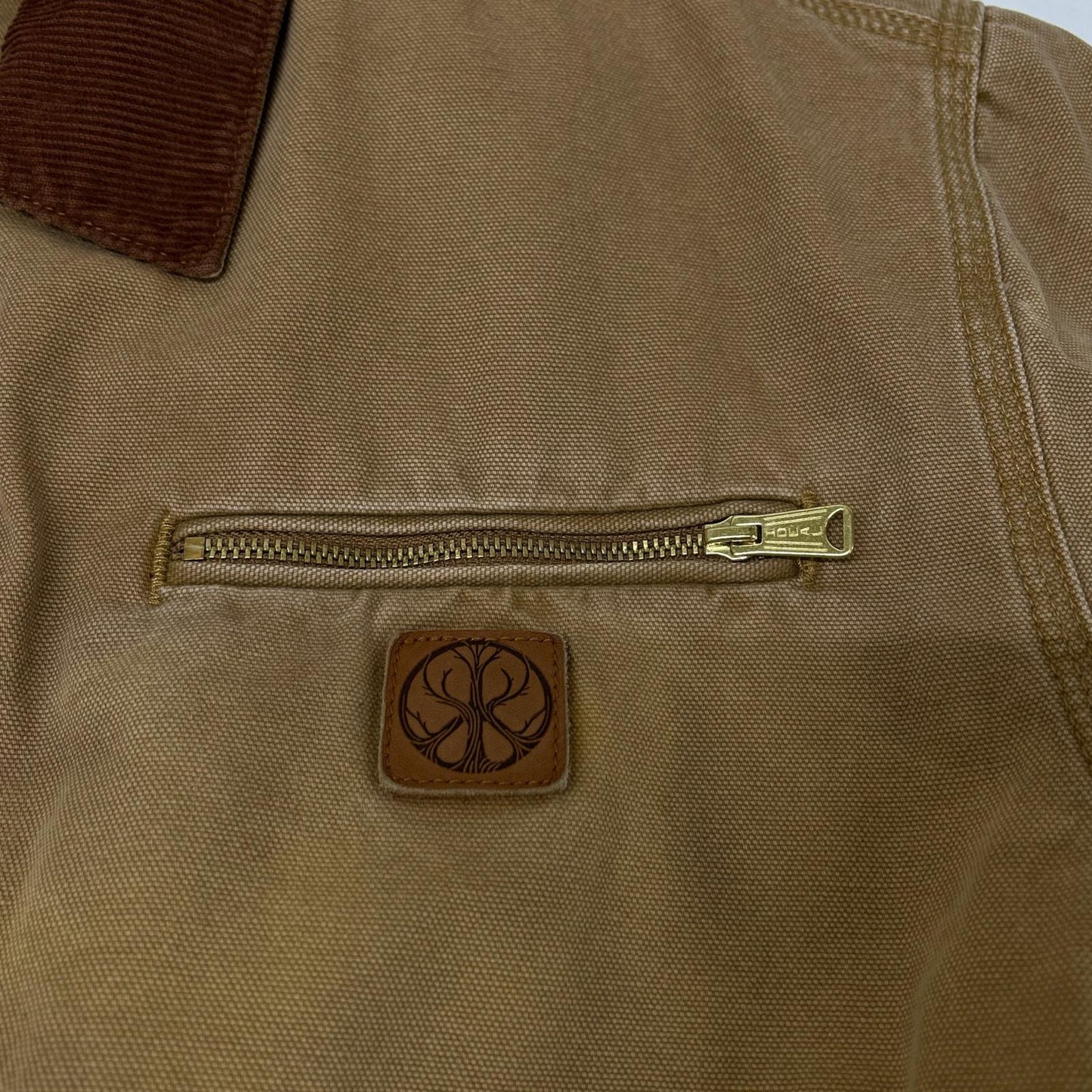 NVCLEAR Tan BONE WORK JACKET Polyester Jacket Size M