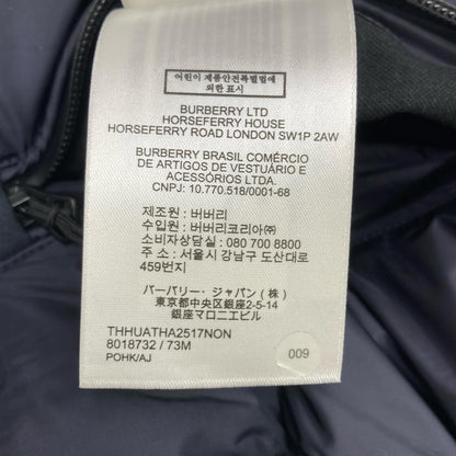 BURBERRY Rockwell Nova Check Down Jacket Black Size L