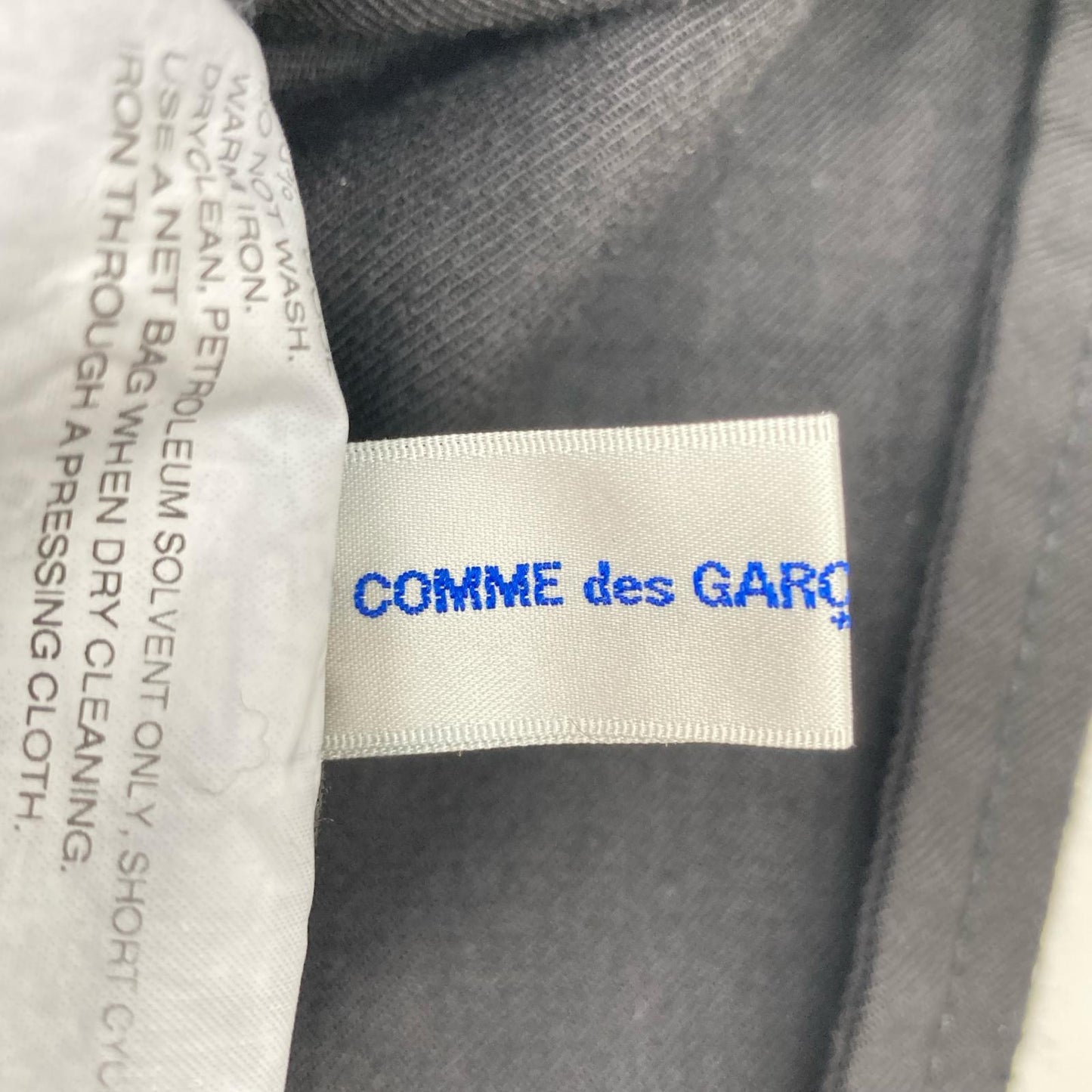 COMMEdesGARCONS SHIRT 22AW Black Gabardine Trousers Size XS