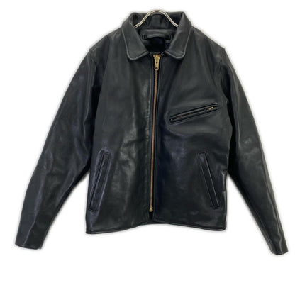 VANSON USA Single Rider's Leather Jacket Black Size 38