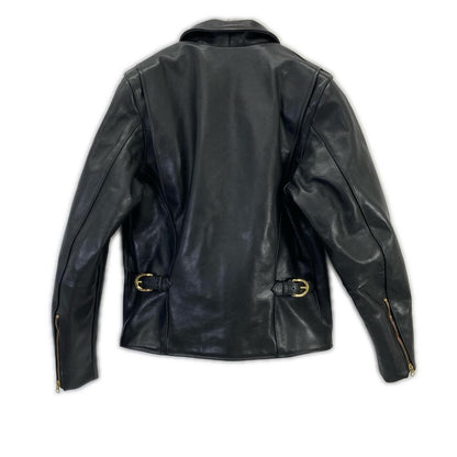 VANSON USA Single Rider's Leather Jacket Black Size 38