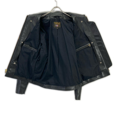 VANSON USA Single Rider's Leather Jacket Black Size 38