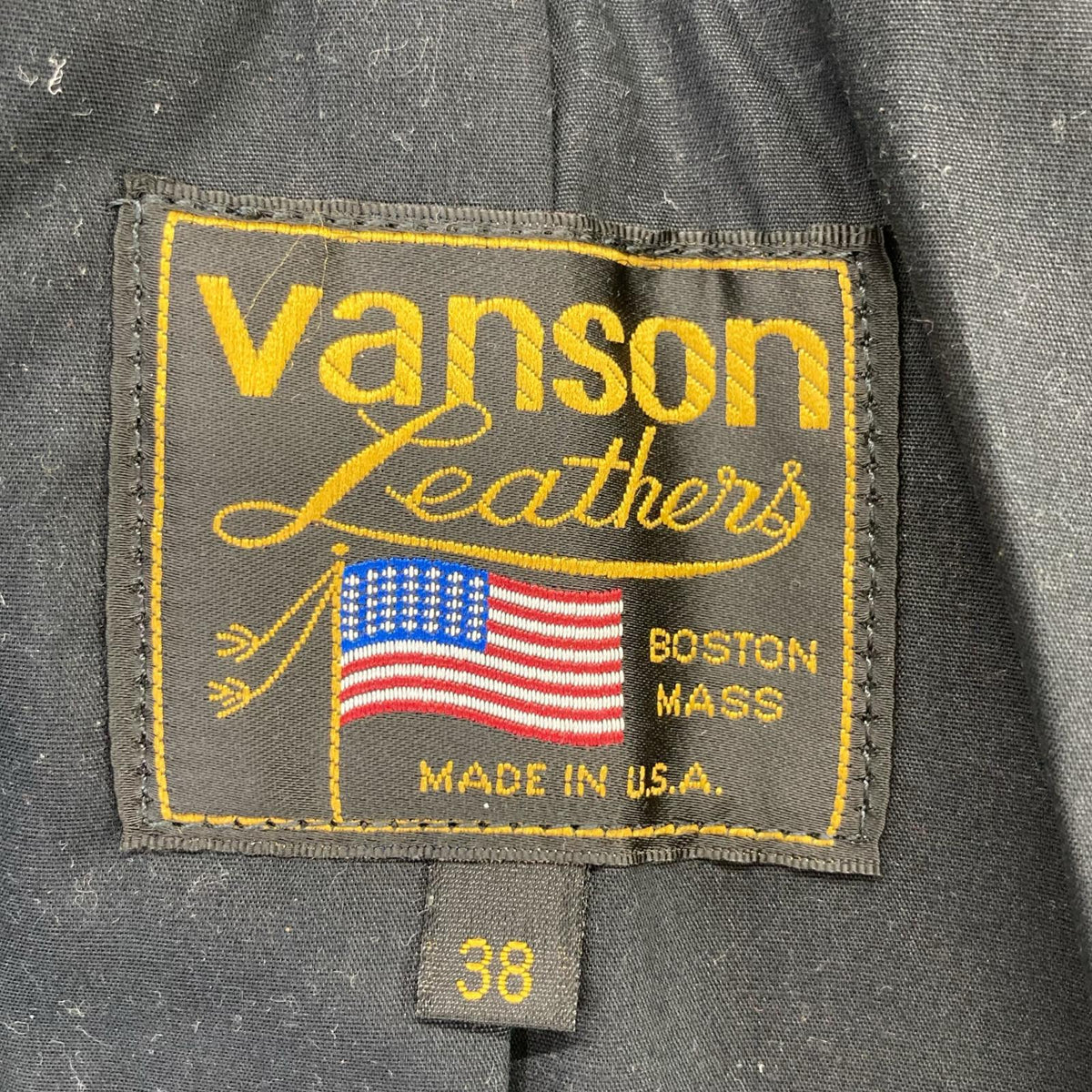 VANSON USA Single Rider's Leather Jacket Black Size 38