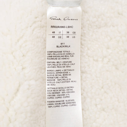 Rick Owens F/W21 GETHSEMANE Shearling Long Coat Size 48