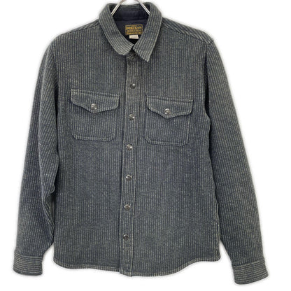 RRL Gray Stripe Beach Cloth Shirt Jacket Size XS