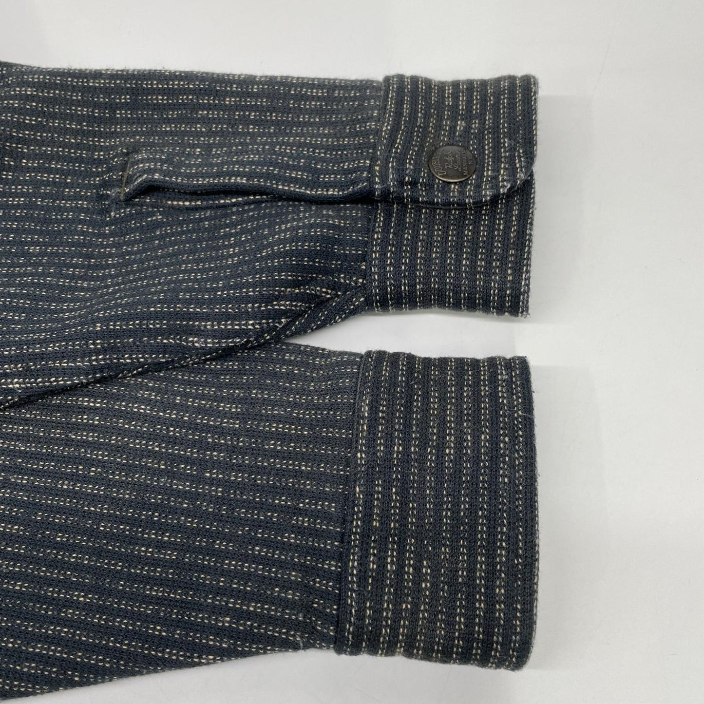 RRL Gray Stripe Beach Cloth Shirt Jacket Size XS