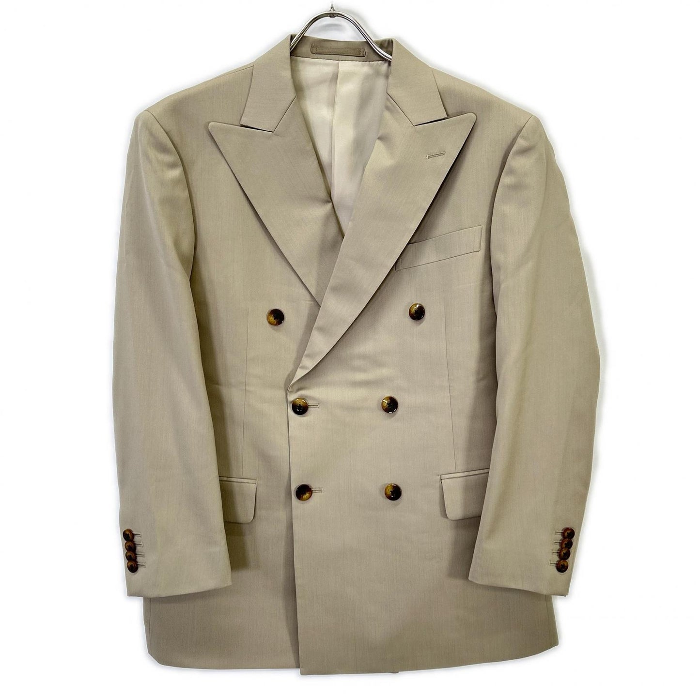 TRY TAILOR Beige 3-Piece Double Breasted Suit