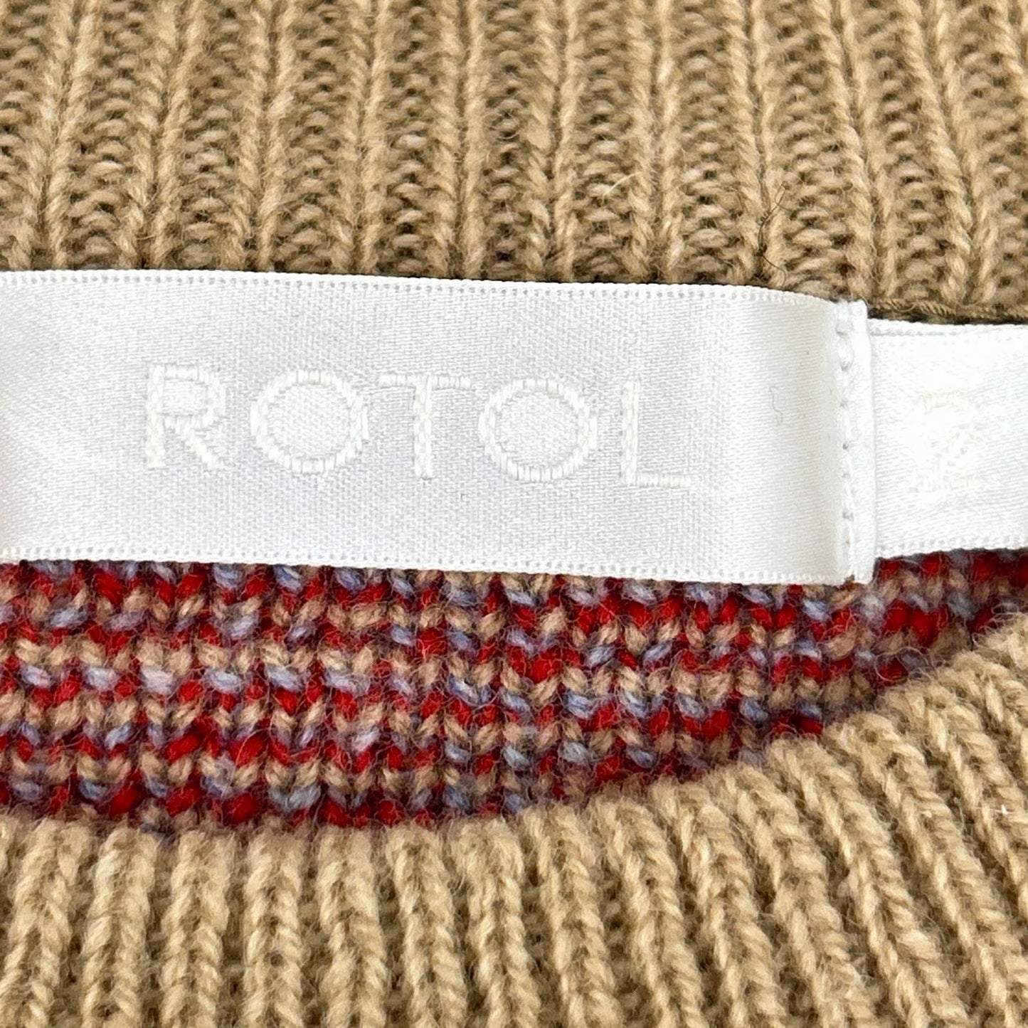 ROTOL 18AW Beige COMMAND KNIT Sweater Size 2