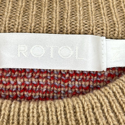 ROTOL 18AW Beige COMMAND KNIT Sweater Size 2