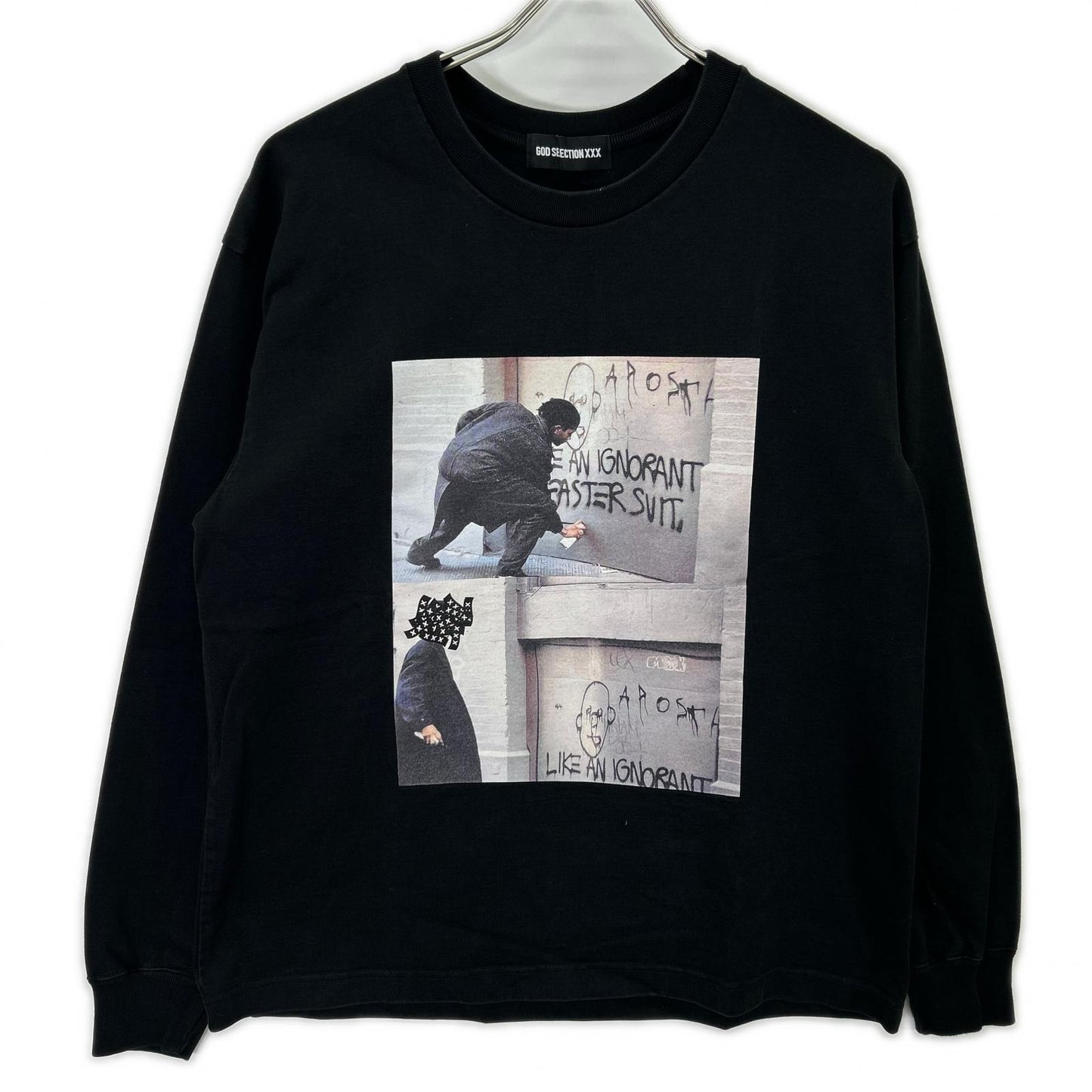 GOD SELECTION XXX 24AW Black Print Long Sleeve Shirt Size S
