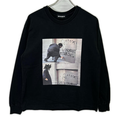 GOD SELECTION XXX 24AW Black Print Long Sleeve Shirt Size S