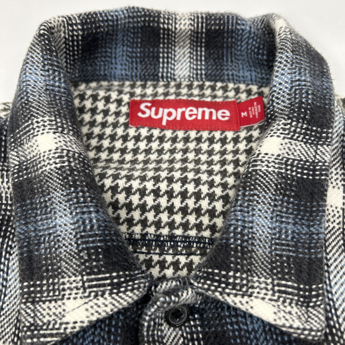 Supreme 23AW Multi Houndstooth Plaid Flannel Shirt Size M