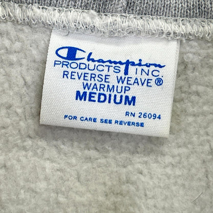 Champion Gray Reverse Weave Henley Neck Hoodie Size MEDIUM